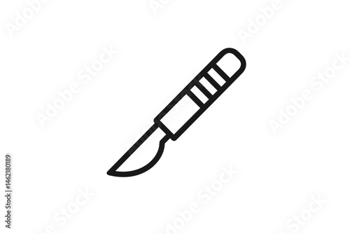 Vector illustration of a sharp craft knife used for precise cutting and crafting activities in art and design projects