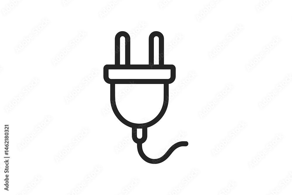 Vector illustration of a power plug symbolizing energy connection and electrical use Vector illustration of a power plug symbolizing energy connection and electrical use