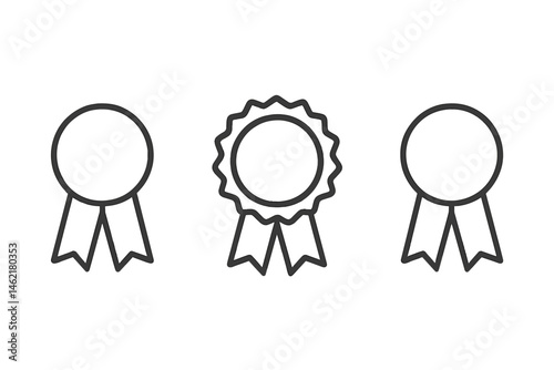 Vector illustration of award ribbons in various designs suitable for celebrating achievements and recognition events
