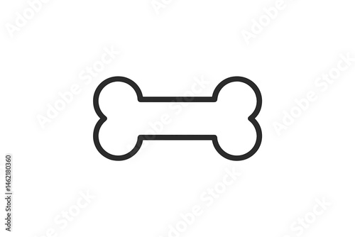 Simple vector illustration of a bone icon representing pet food and animal care for various applications