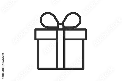 Vector illustration of a simple gift box with a bow suitable for various festive occasions and celebrations