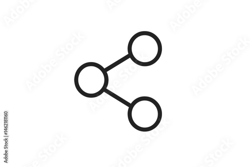 Vector illustration of a simple social media sharing icon designed for digital communication and connection