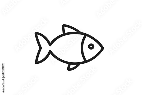 Vector illustration of a simple fish design suitable for various creative purposes in graphic design projects