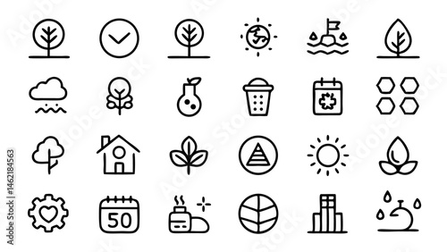 Creative conceptual icons collection in a flat linear design style ideal for enhancing websites presentations mobile apps and marketing materials with clarity