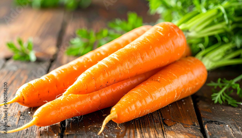 Fresh Carrots with Vibrant Orange Color
