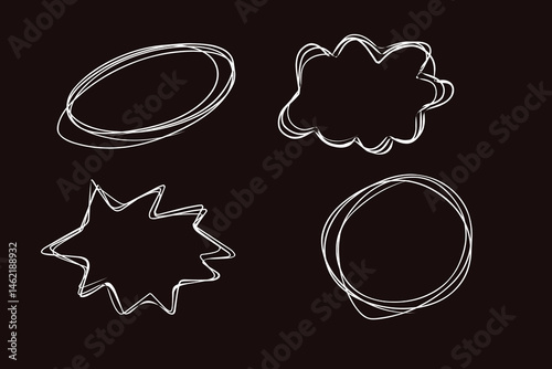 Set vector  of doddle bubble text (20250507075802).eps
