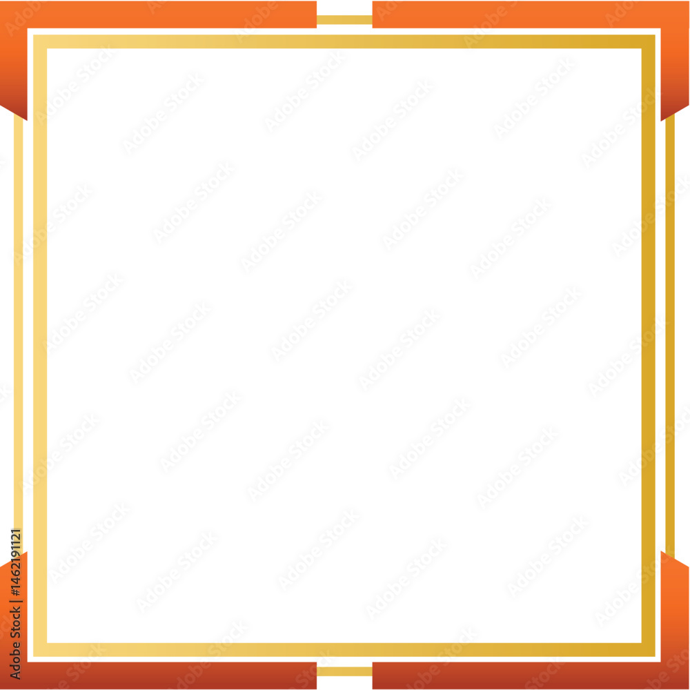 Orange Gold Frame: A modern and elegant square frame with a vibrant orange and gold border, perfect for adding a touch of sophistication to your designs. Orange Gold Frame: A modern and elegant square frame with a vibrant orange and gold border, perfect for adding a touch of sophistication to your designs.