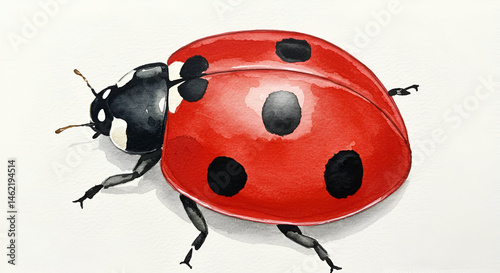 Cute Ladybug on Leaf