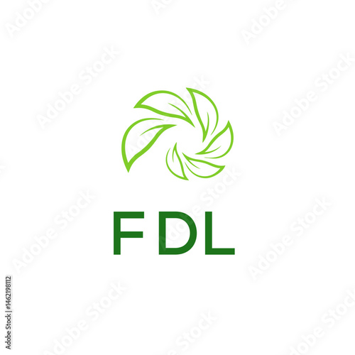 FDL Letter Initial Logo Design Template Vector Illustration