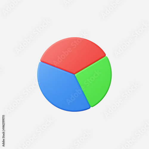 Free Download 3d Realistic Circle diagram, Pie chart vector illustration - GFXLoad