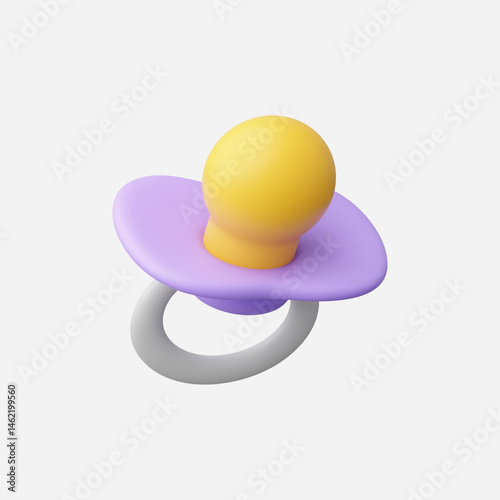 3d Realistic Baby pacifier vector Illustration