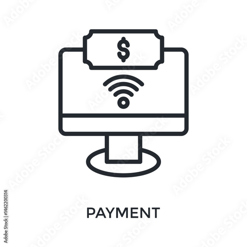 Payment Icon Outline Style. Vector Illustration For Graphic Design