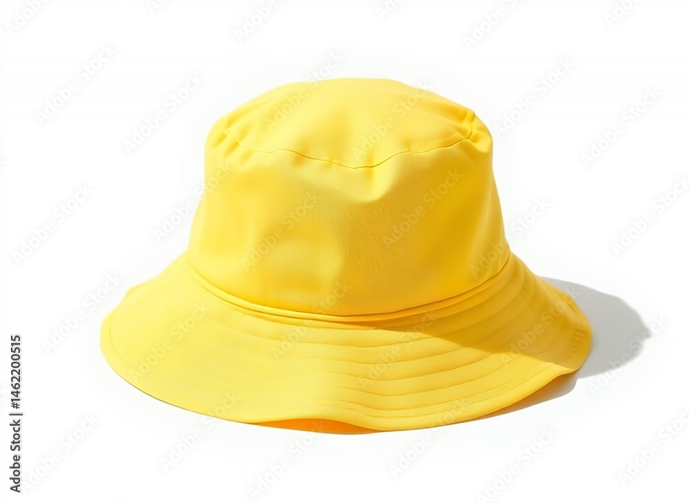 Fototapeta premium Vibrant Yellow Foldable Bucket Hat