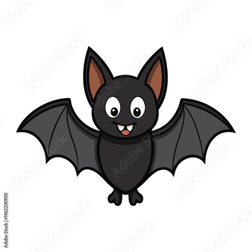 Black bat icon on white background
