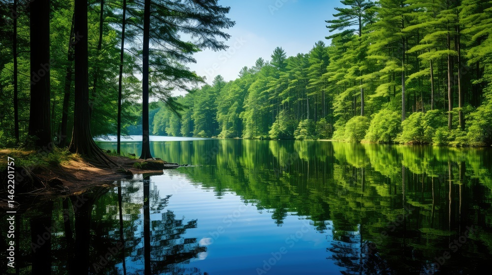 Fototapeta premium tranquility blue green nature