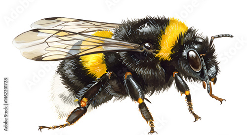 Bumblebee on Yellow Flower
