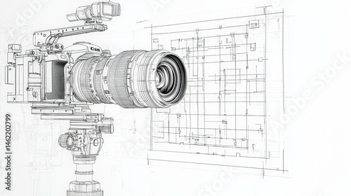 Dslr camera blueprint engineering and design