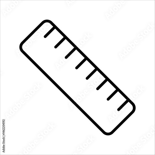 Rule Icon Symbol isolated white background. vector illustration. color editable.