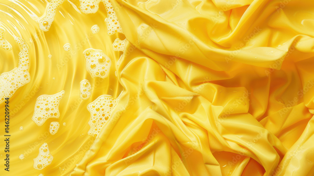 wet yellow fabric texture