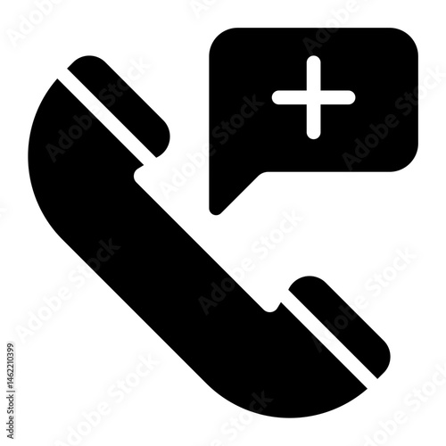 crisis hotline glyph icon
