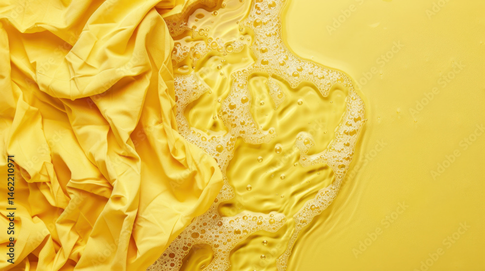 wet yellow fabric texture