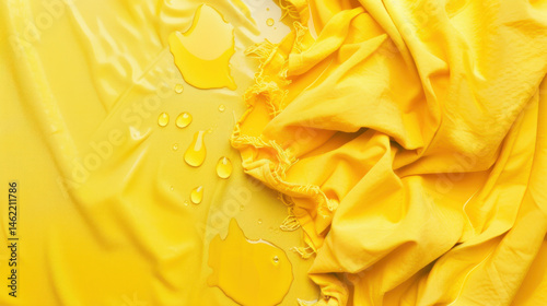 wet yellow fabric texture