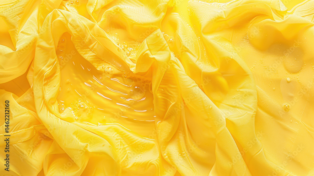 wet yellow fabric texture