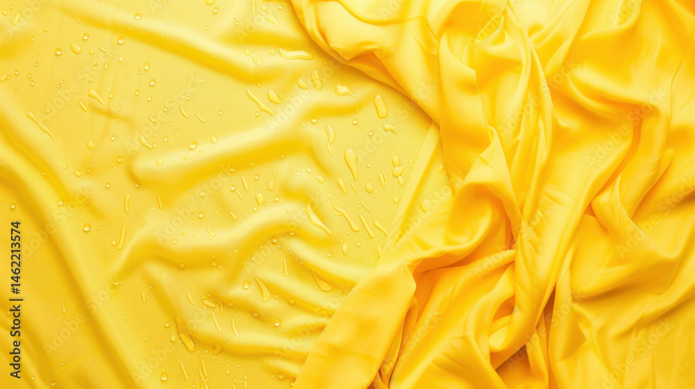 wet yellow fabric texture