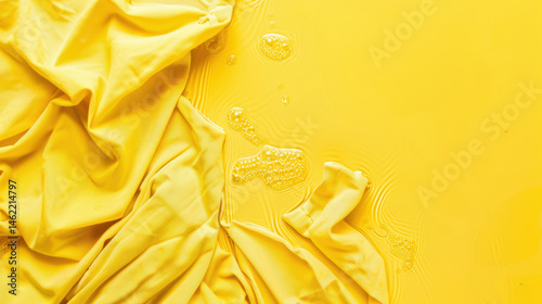 Obraz na płótnie wet yellow fabric texture w salonie
