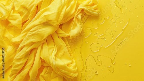 Obraz na płótnie wet yellow fabric texture w salonie