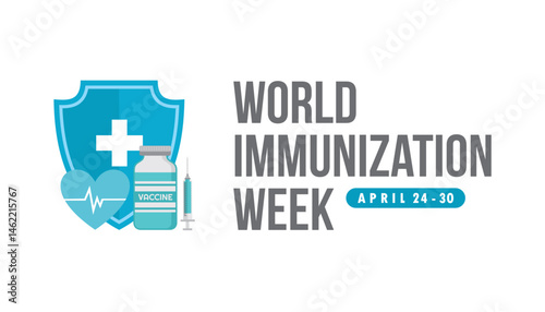 world immunization week vector illustration design