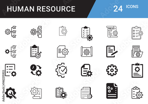 Empowering Human Resources Recruitment, Talent Acquisition, Onboarding, Training, Performance Management, Employee Engagement, Payroll, Benefits, Compliance, Leadership Development Editable icon set