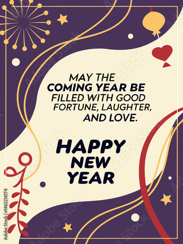 Happy New Year Celebration with Inspiring Words, Embracing Challenges and Welcoming the New Year with Open Arms