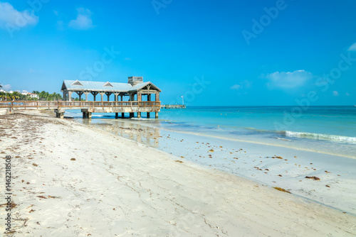 Pier on the beach in Key West, Florida