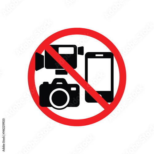 Prohibition Filming Photo Phone Usage Icon