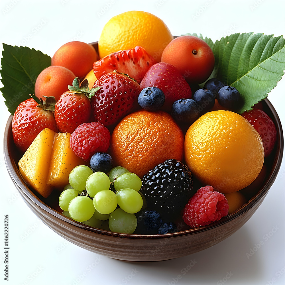 Colorful fruit bowl display