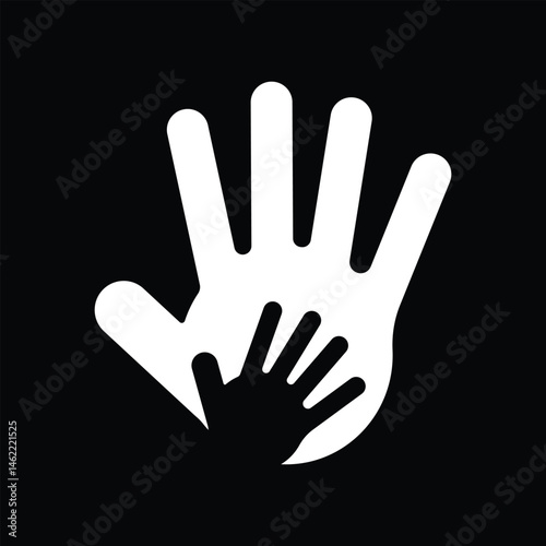 Help Hand Icon Black Contrast