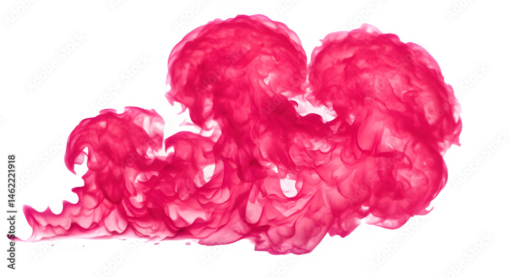 Abstract pink smoke swirls on black background. Vivid, dynamic, and artistic.