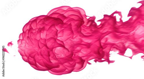 Abstract pink cloud, swirling and dynamic.  Fluid, vibrant, and energetic.