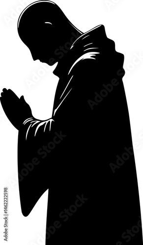 Design of praying man figure