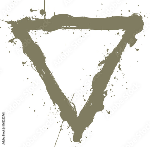 Creative design of triangle ink figure