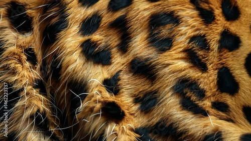 Seamless leopard fur texture with wild animal spots and natural colors