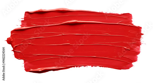 Obraz na płótnie Bold red lipstick swatch. Intense color, smooth texture. w salonie