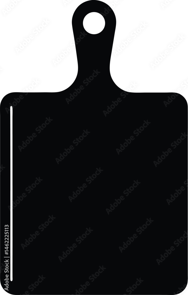 Obraz premium Cutting board silhouette, vector illustration 