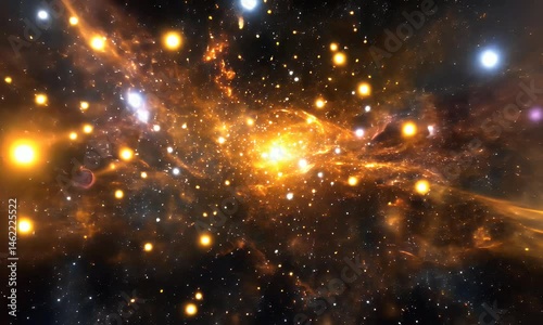 Wallpaper Mural Expansive Cosmic View of Colorful Galaxy with Radiant Stars and Swirling Nebula in the Universe Video Animation Torontodigital.ca