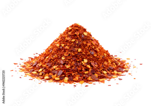 Obraz na płótnie A vibrant mound of crushed red pepper flakes, ready to add fiery flavor to your dish. w salonie