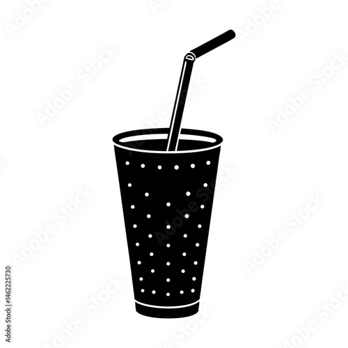 Stainless Steel Straw silhouette vector