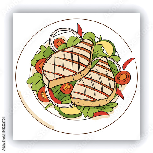 fish white pulp meat steak silver carp raw seafood healthy food ready to cook snack diet meal top view copy space background rustic top view