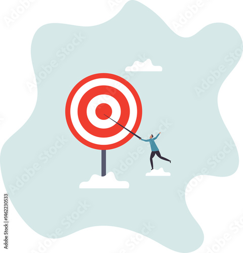 Specific goal, clarify objective or target, focus or concentrate on purpose to win business mission,character for design.