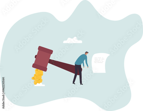 Penalty fine to pay for prohibited legal, charge and expense punishment notice, traffic charge bill .character for design.